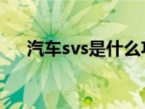 汽車svs是什么功能（汽車SVS是什么）