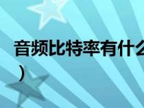 音頻比特率有什么用（音頻比特率是什么意思）
