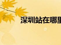 深圳站在哪里（深圳東站在哪里）