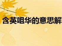 含英咀華的意思解釋詞語（含英咀華的意思）