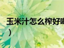 玉米汁怎么榨好喝破壁機(jī)（玉米汁怎么榨好喝）