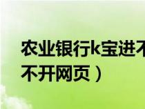 農(nóng)業(yè)銀行k寶進(jìn)不去網(wǎng)頁(農(nóng)行k寶登錄后打不開網(wǎng)頁) 農(nóng)業(yè)銀行k寶進(jìn)不去網(wǎng)頁(農(nóng)行k寶登錄后打不開網(wǎng)頁)
