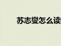 蘇志燮怎么讀拼音（蘇志燮怎么讀）