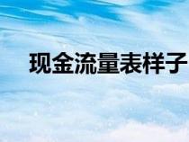 現金流量表樣子（現金流量表電子表格）