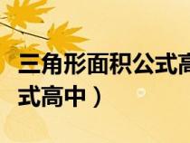 三角形面積公式高中正弦定理（三角形面積公式高中）