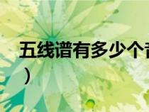 五線譜有多少個(gè)音位?（五線譜有多少個(gè)音位）